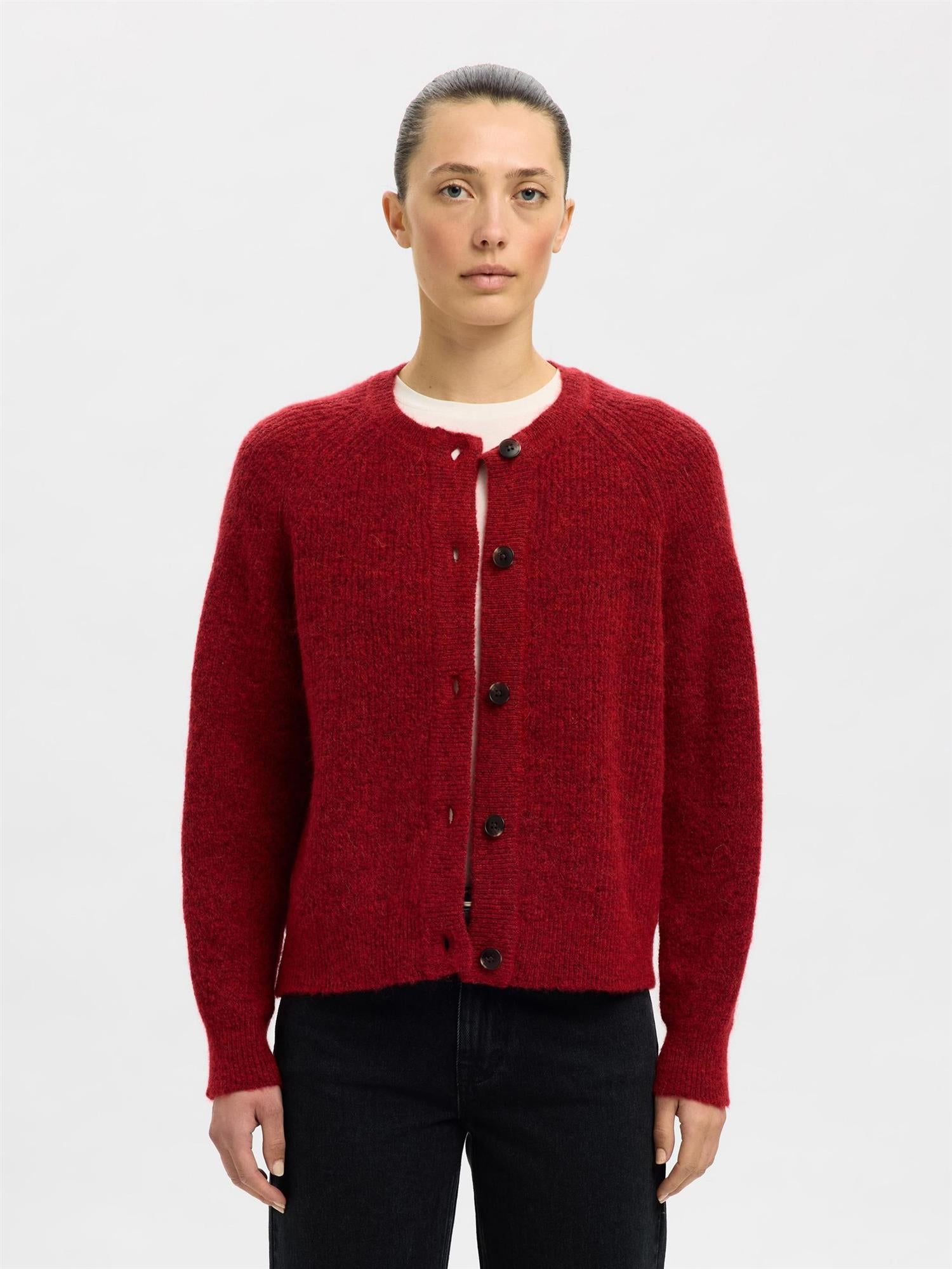 SLFLulu Ls Knit Short Cardigan-equestrian
