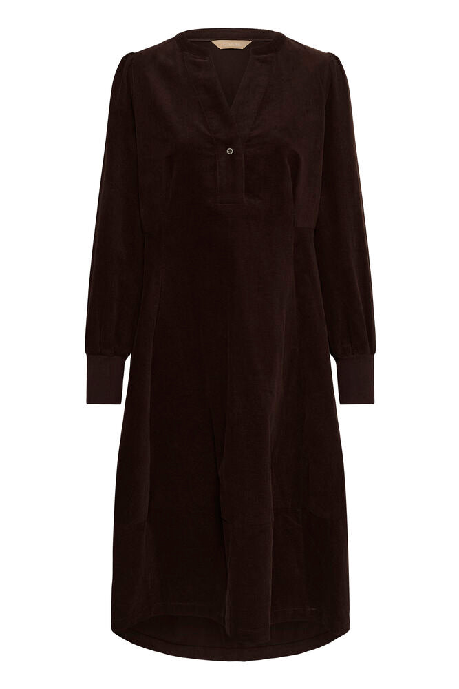 CUrhaena LS Dress-coffee bean
