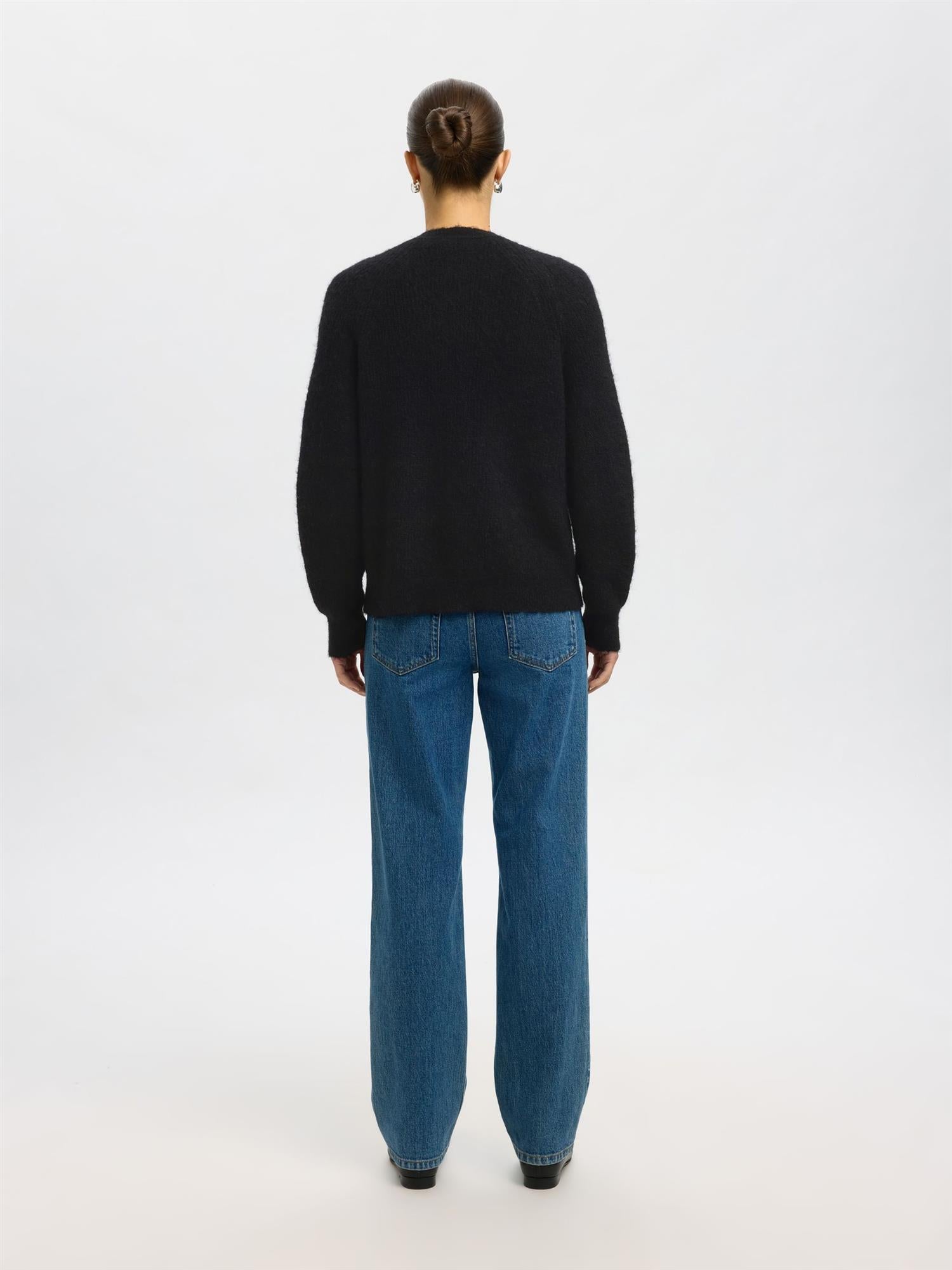 SLFLulu Ls Knit Short Cardigan-black