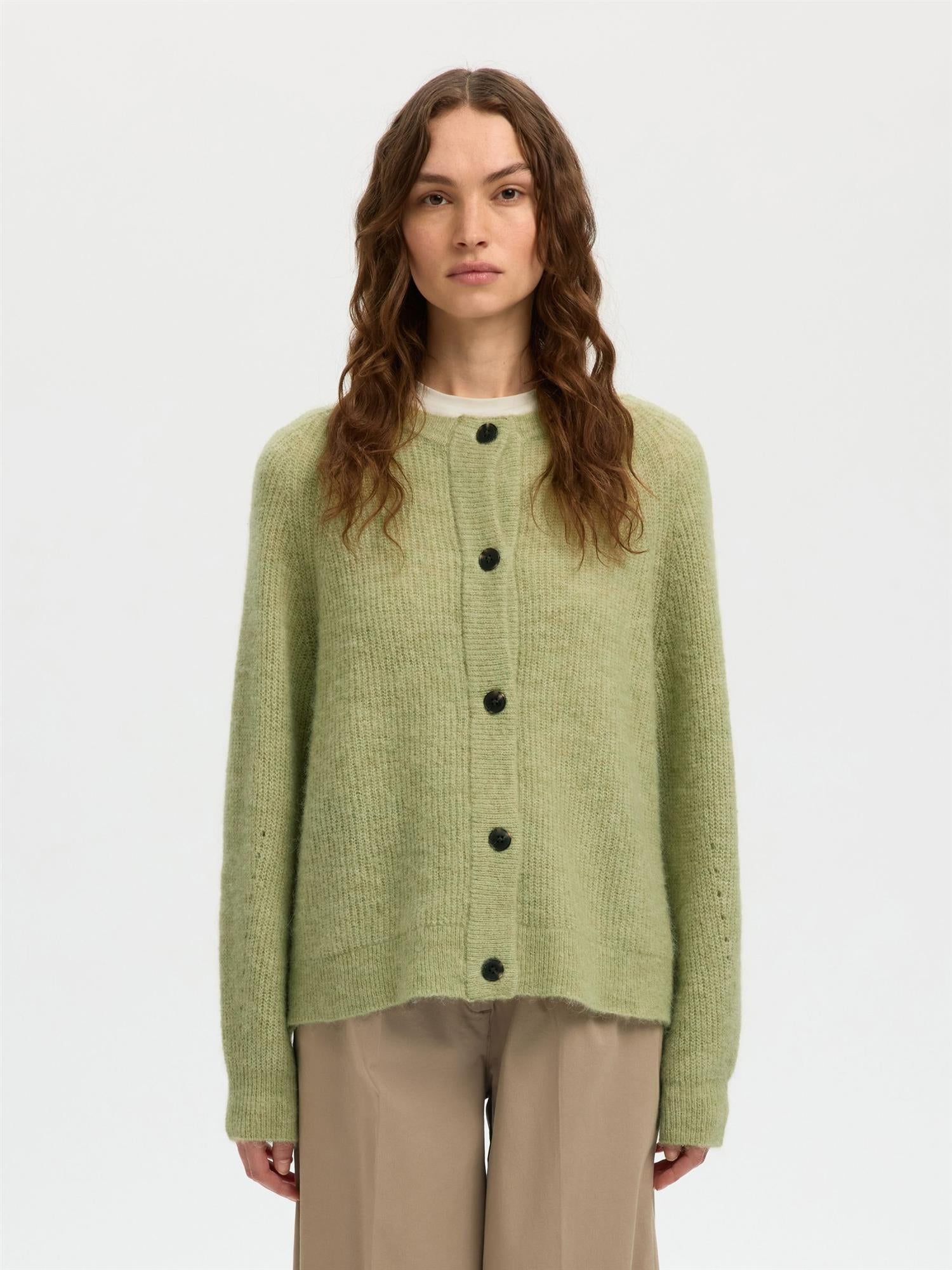 SLFLulu Ls Knit Short Cardigan-lint