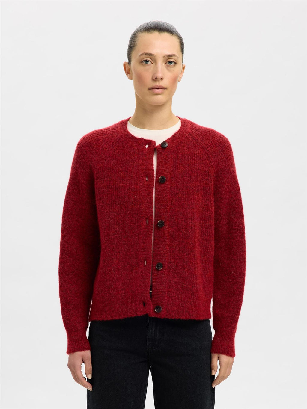 SLFLulu Ls Knit Short Cardigan-equestrian