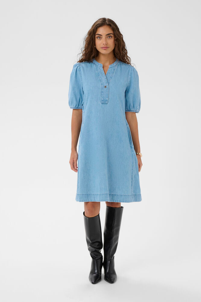 Cuberteline Arpa SS Dress-light blue wash
