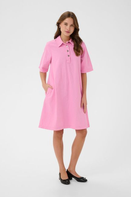 CUayna SS Dress-pink stripe