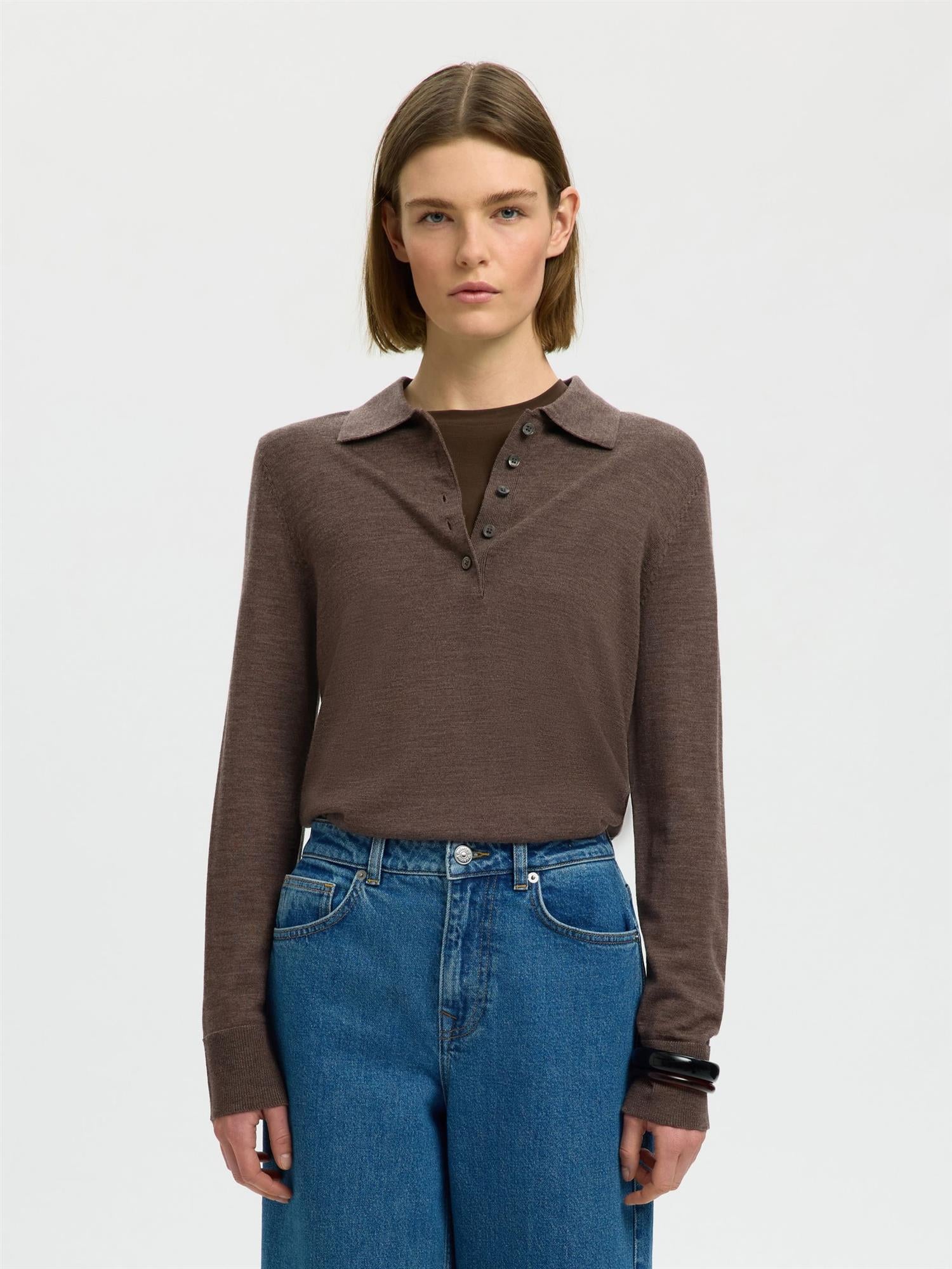 SLWthea LS Merino collar neck-delicioso
