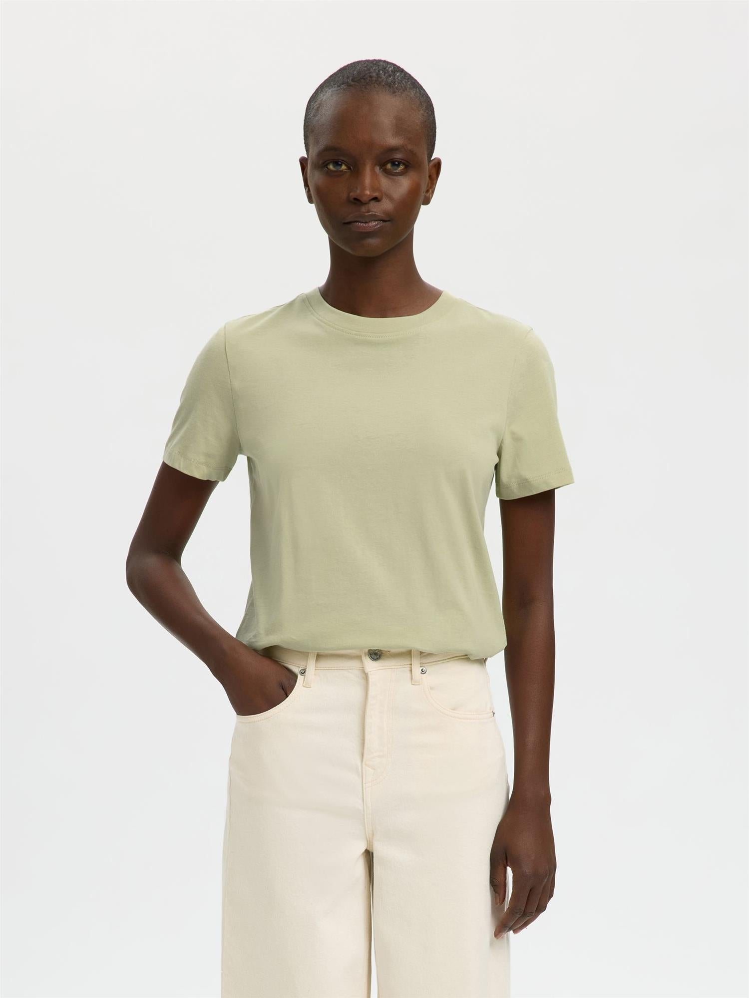 SLFMyessential SS O'neck-lint