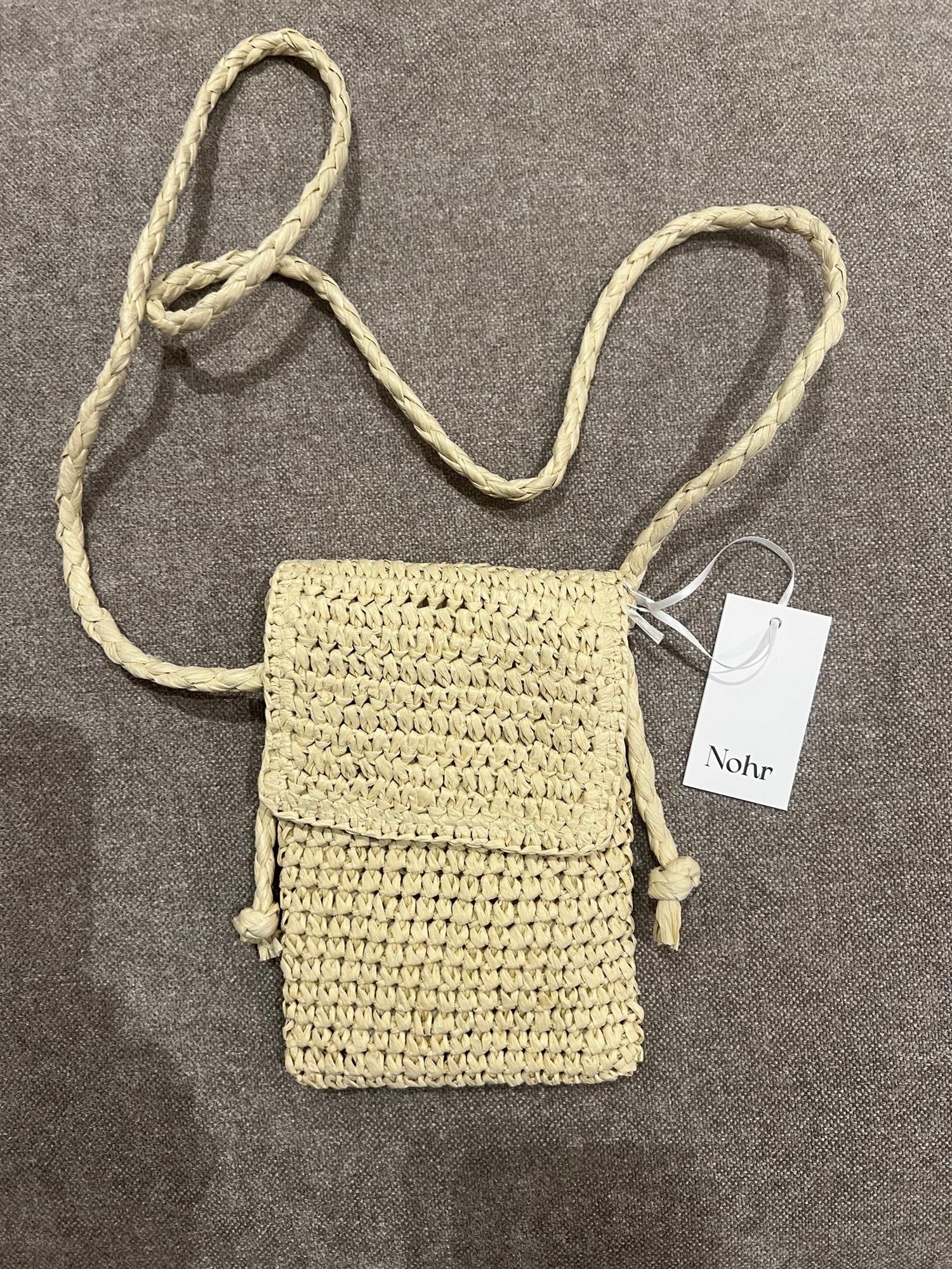 Maud Mobilveske i Raffia -sand