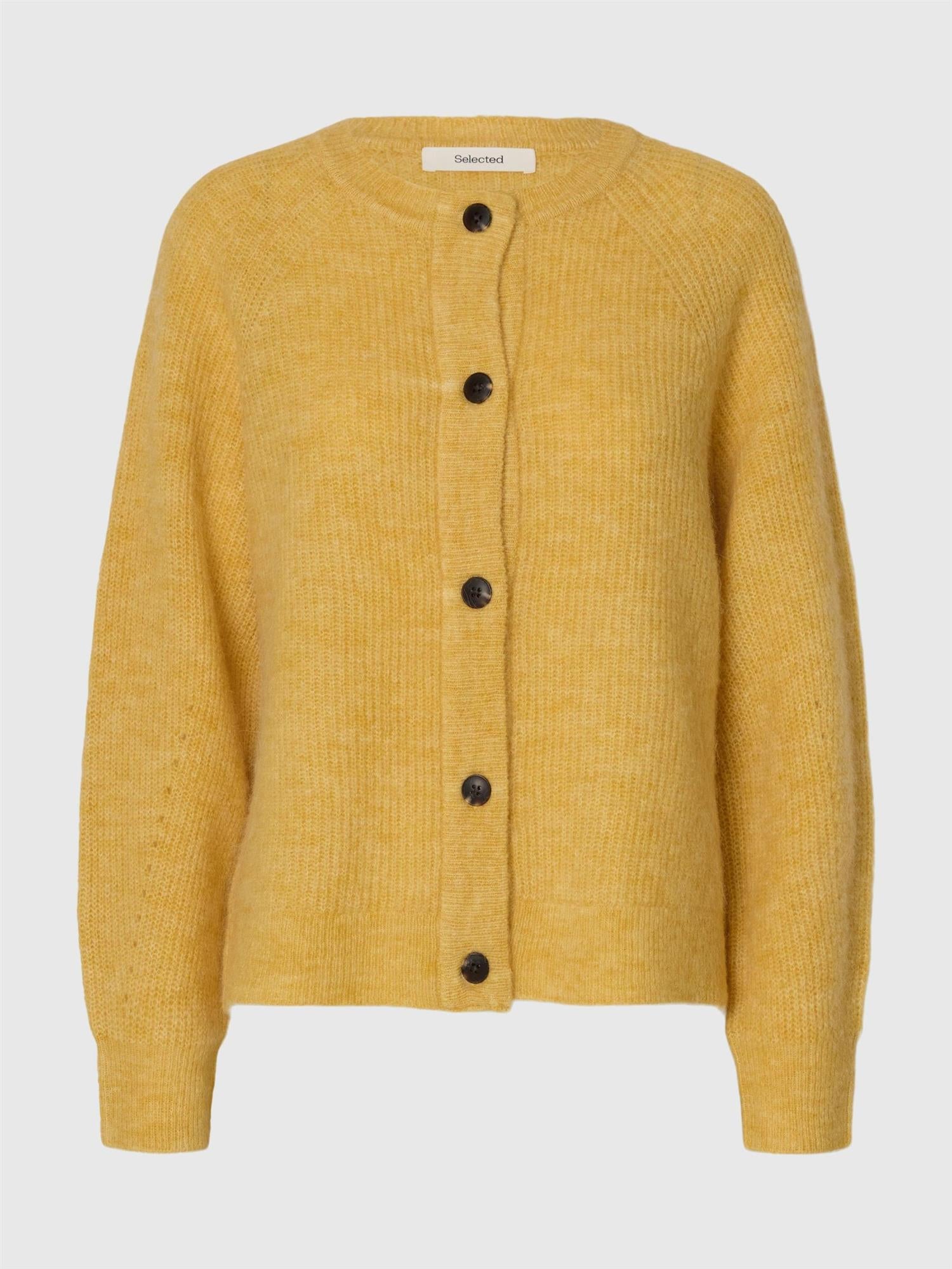 Deilig cardigan i en nydelig gulfarge 