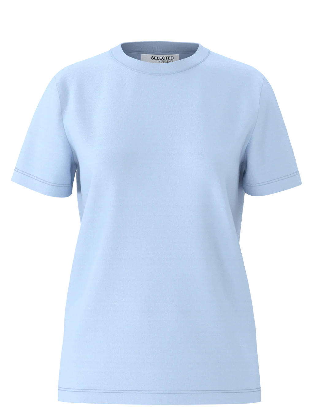 SLFMyessential SS O'neck-cashm blue
